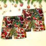 Christmas Santa Claus Story Gift For Xmas Painting Style Beach Short