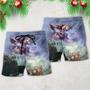 Christmas Santa Dark World Battle Beach Short