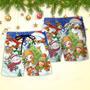 Christmas Snowman Merry Christmas Night Beach Short