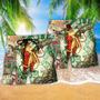 Christmas Steampunk Santa Clause Beach Short