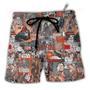 Comic Vintage Style Beach Short