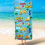 Construction Theme Personalized Beach Towels Kids Adults Unique Fun