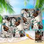 Cowboy Barrel Racing Tropical Desert Custom Photo Beach Short