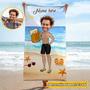 Custom Photo Beach Towels Men Women Unique Pool Towel Design Gift