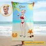 Custom Photo Beach Towels Men Women Unique Pool Towel Design Gift