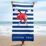 Custom Sports Design Personalized Beach Towels Adults Kids Unique Gift