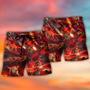 Dinosaur Meteorite Rain Cool Style Beach Short