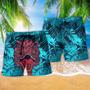 Dinosaur World Summer Tropical Leaf Beach Short