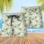 DnD Dice Plants Pattern Beach Short