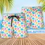 DnD Dice Polygonal Pattern Beach Short