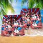 Dog Patriotic America Cool Style Beach Short