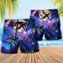 Dragon Fly To The Moon Beach Short