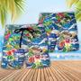 Fishing Hunting Born To Fish Tropical Vibe Beach Short