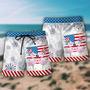 Flamingo Independence Day Star America Beach Short