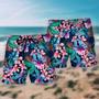 Floral Aloha Tropical Floral Summer Time Beach Short