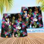 Funny Tropical Neon Colorful Style Beach Short