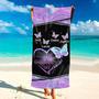 Galaxy Heart Butterfly Grandma Personalized Beach Towels Unique Gift