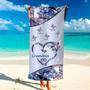 Galaxy Heart Butterfly Grandma Personalized Beach Towels Unique Gift