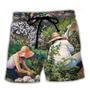 Gardening Plants A Dirty Hoe Is A Happy Hoe Vintage Vibe Beach Short