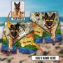 German Shepherd Dog Various Style Custom Photo Personalized Beach Short