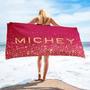 Glitter Design Large Personalized Beach Towels Perfect Summer Gift