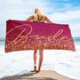 Gold Sparkle Personalized Beach Towels Name Gold Glitter Ideal Gift Her