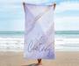 Gradient Glitter Name Personalized Beach Towels Birthday Unique Design