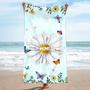 Grandma Flower Painting Grandkids Personalized Beach Towels Design