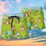 Groundhog Lover Day Happy Spring Day With Grass Flowers Beach Short