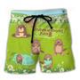 Groundhog Lover Day Happy Spring Day With Grass Flowers Beach Short