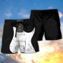 Guitar Black Electric Guitar Beach Short