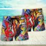 Guitar Galaxy Amazing Background Colorful Beach Short