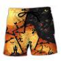 Halloween Black Cat Enjoy Halloween Beach Short