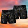 Halloween Black Cat In The Dark Beach Short