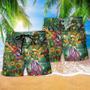 Hippie Magic Mushrooms Dragon Color Beach Short