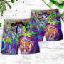 Hippie Mushroom Stay Trippy Little Hippie Colorful Beach Short