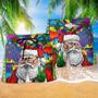 Hippie Santa Claus Christmas Santa Wear Glasses Beach Short