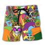 Hippie Skull Peace Life Color So Funny Beach Short