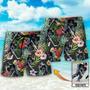 Hockey Tropical Flower Custom Photo Beach Short