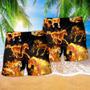 Horse Fire Horse Black Style Beach Short