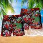 Hot Rod Merry Christmas Cool Beach Short