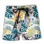 Husky Funny Husky Tropical Leaf Beach Short