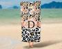 Leopard Bridesmaid Personalized Beach Towels Perfect Bachelorette Party Gift