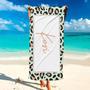 Leopard Pattern Personalized Beach Towels Monogrammed Unique Gift