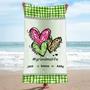 Live Love Spoil Grandma Leopard Heart Personalized Beach Towels