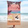 Love Beach Back Personalized Couple Beach Towels Anniversary Gift