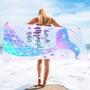 Mermaid Tail Design Girls Personalized Summer Beach Towels