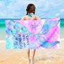 Mermaid Tail Design Girls Personalized Summer Beach Towels