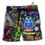 Merry Christmas Bright Neon Lighting Beach Short