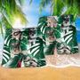 Miniature Schnauzer Tropical Leaf Green Style Beach Short